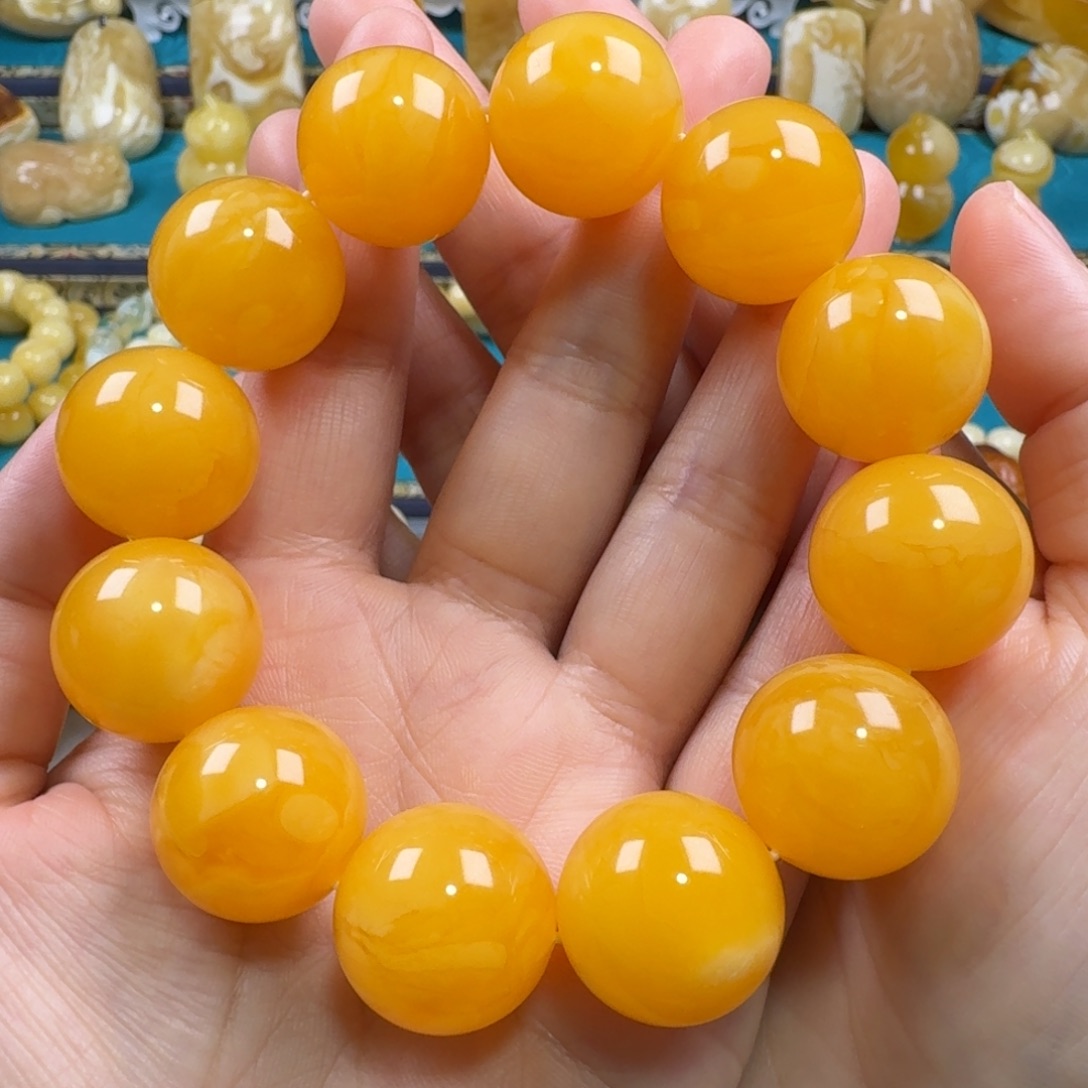 琥珀未镶嵌手链同料