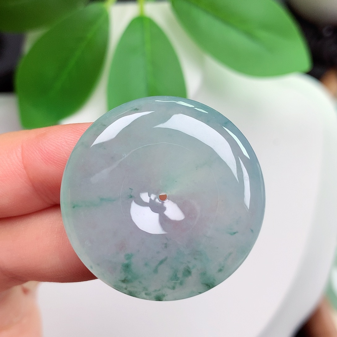 颈饰未镶嵌翡翠平安扣 31.5x6.4mm