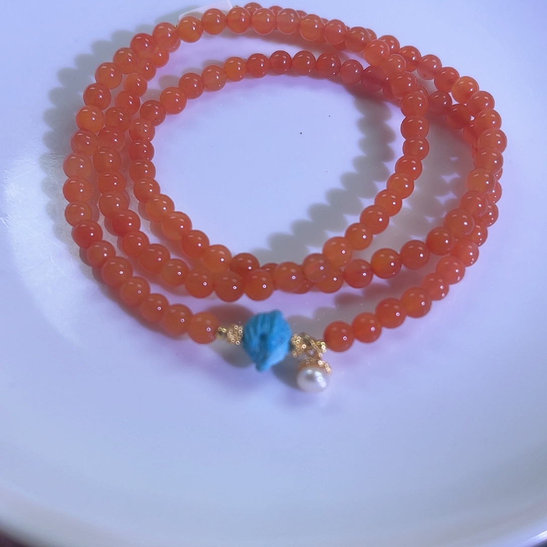 南红玛瑙未镶嵌手链