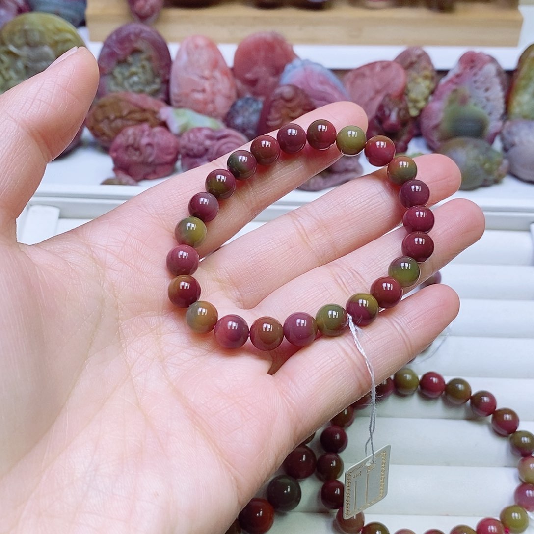 玛瑙/玉髓盐源玛瑙手链未镶嵌北***北