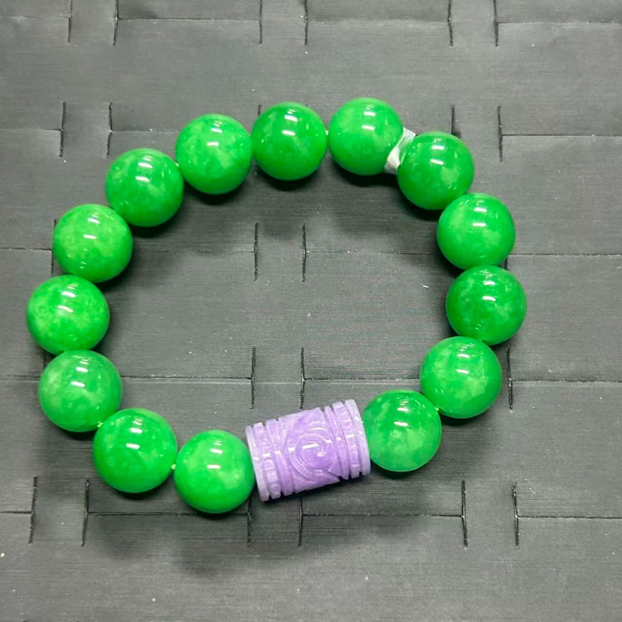 手链 绿翠色圆珠手串饰品