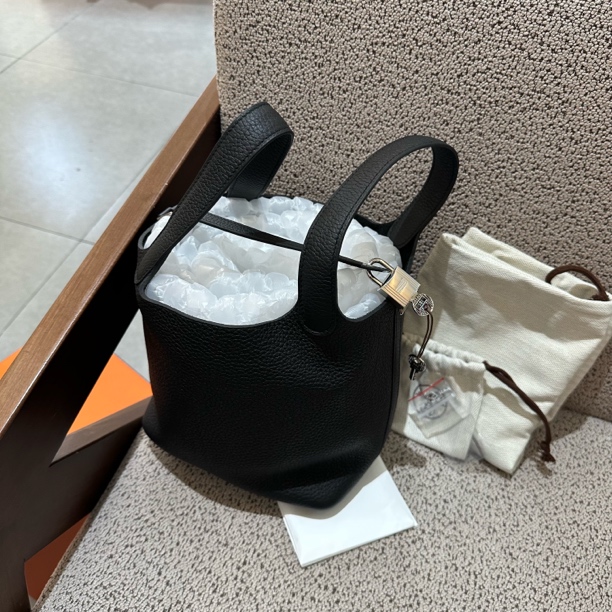 99新 Hermes/爱马仕 菜篮子18黑色Z刻 US582822