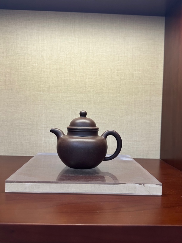 寿珍掇球壶·全手工·大水潭天青紫泥