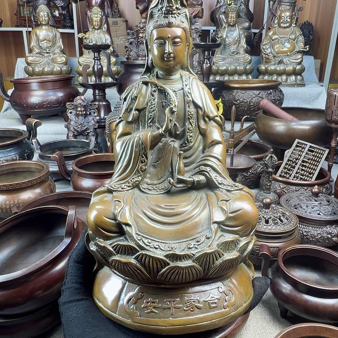 铜香炉聚宝盆铜工艺品风水摆件