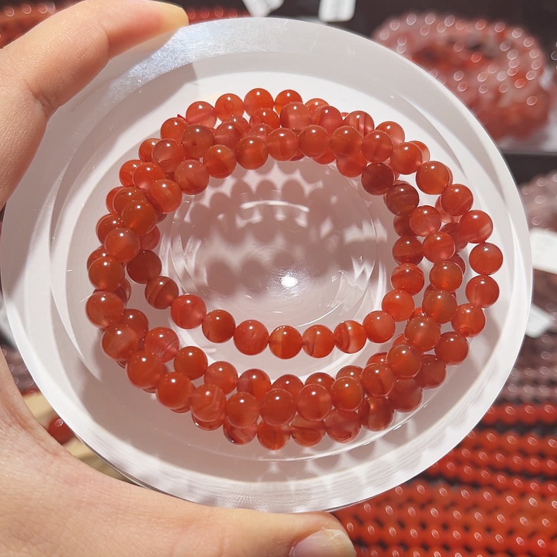 南红玛瑙未镶嵌手链