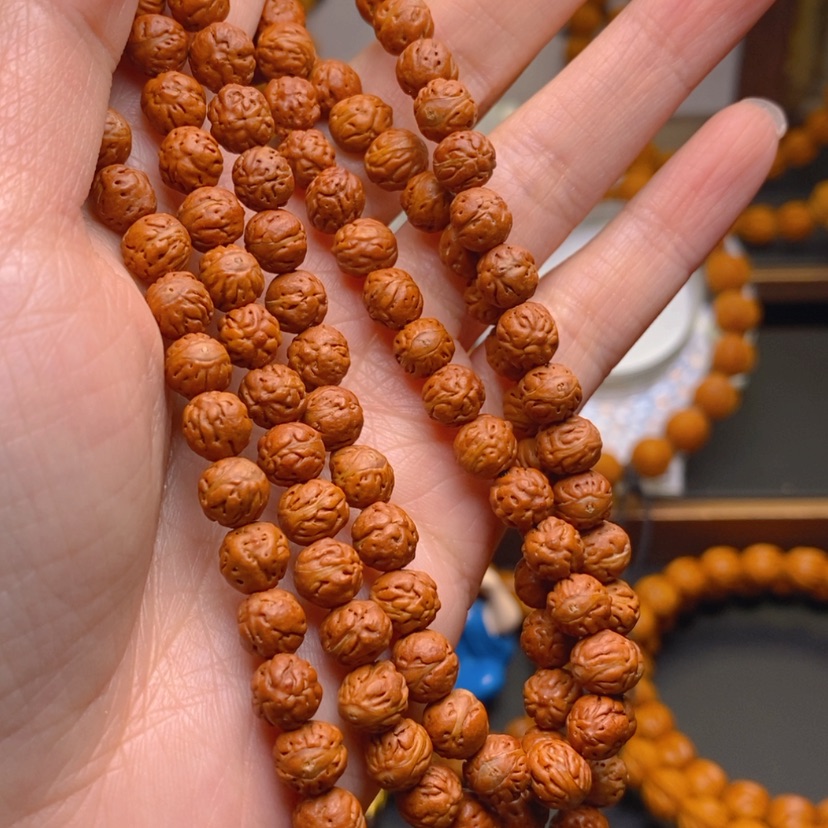【闪购商品】桃核手串?****人龙文桃核