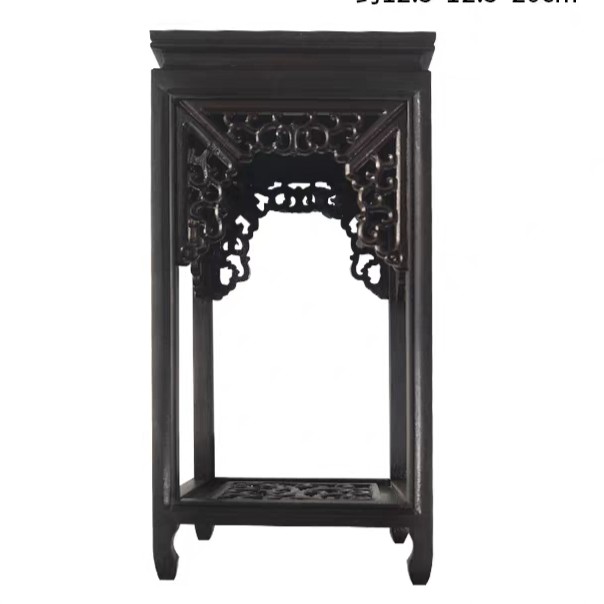 695  大叶紫檀12.5*12.5*25.5桌面花架摆件