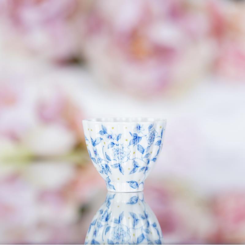 青樵轩  无忧花口杯   品茗陶瓷纯手工茶具饮茶 QQX1691