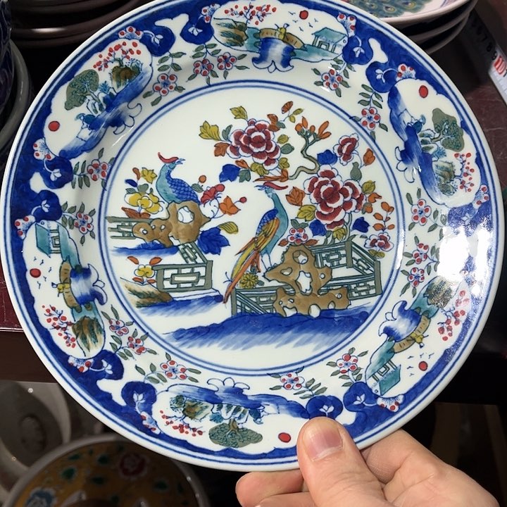 瓷片///////直径21.5厘米。绿西西。