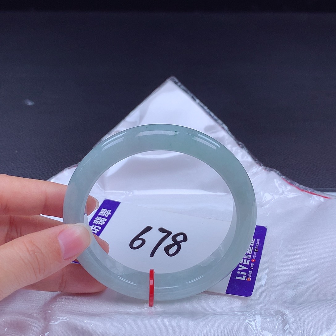 翡翠手镯未镶嵌60.8圈001023