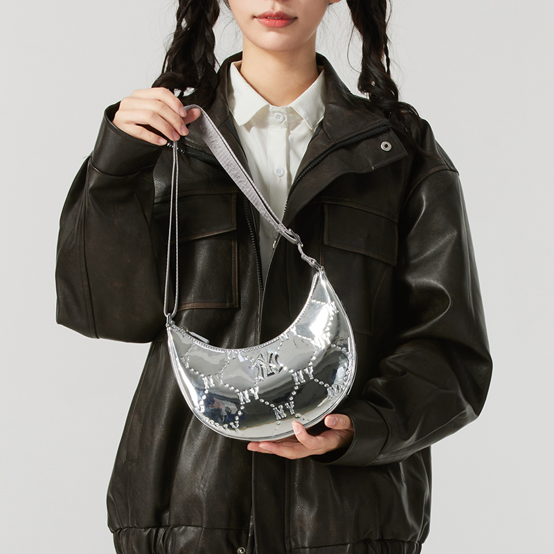 MLB单肩包男包女包2025新款情侣手拎包时尚休闲包斜挎包7ACRMD75N