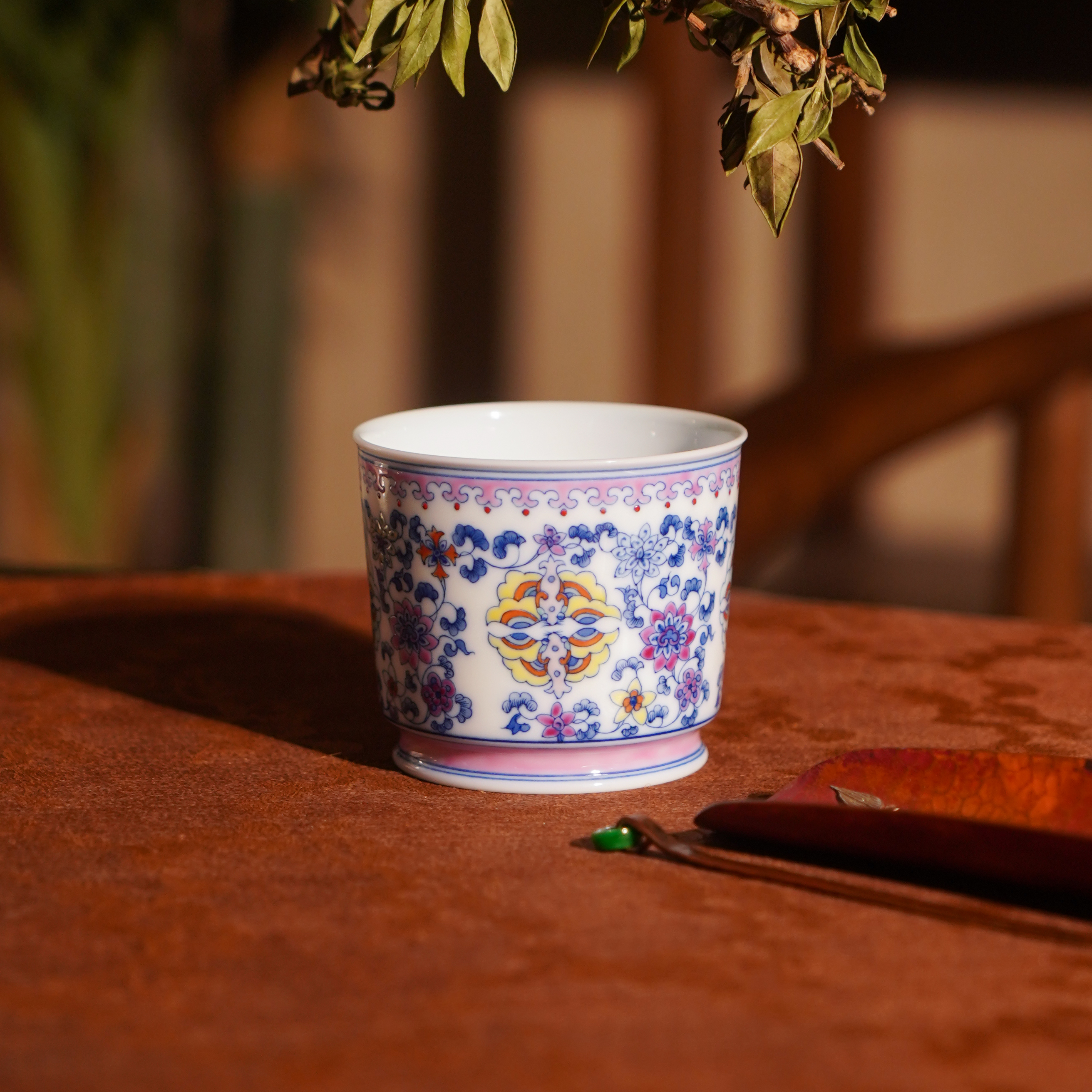 善听  斗彩杯  手工茶具纯手工中式 ZDYY1130