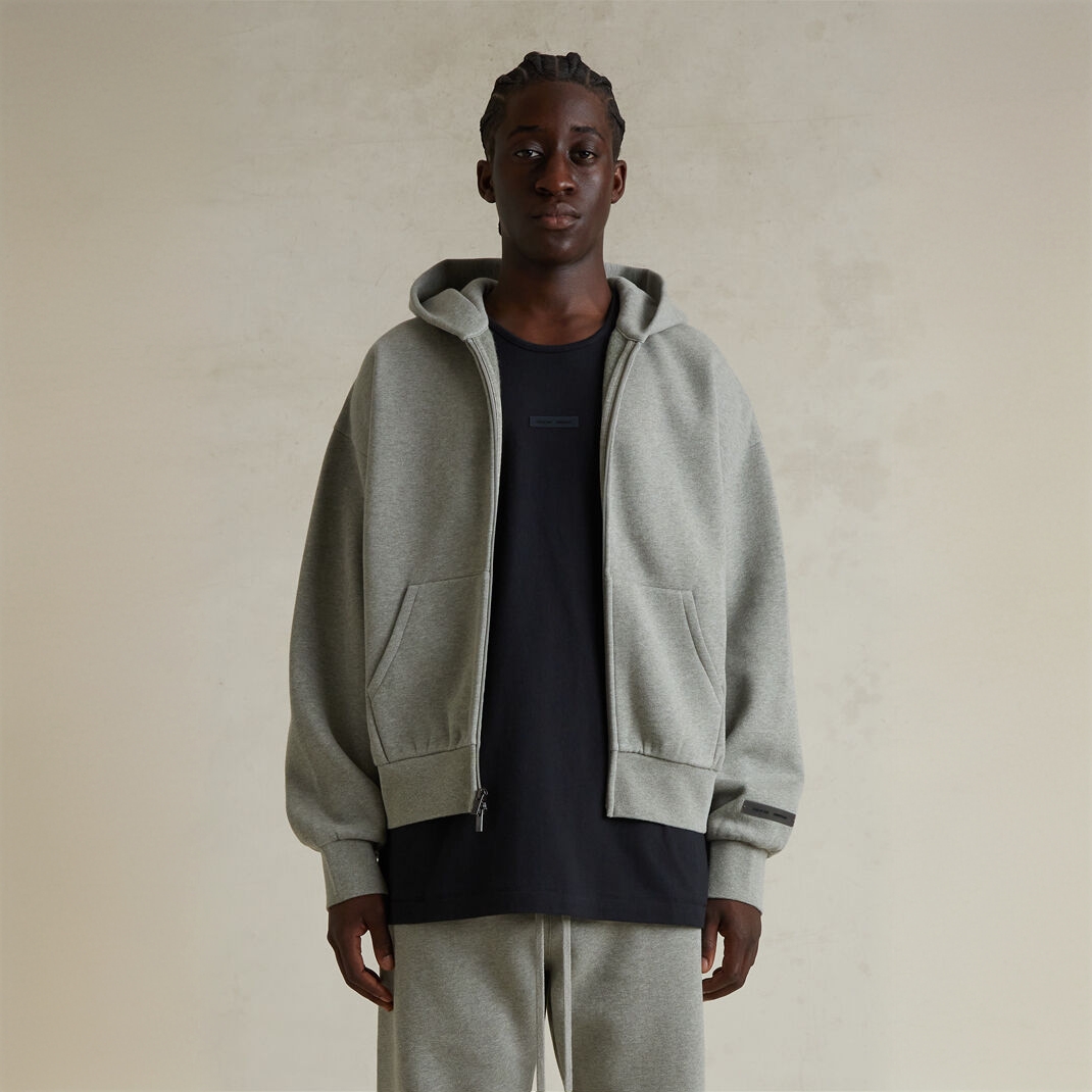 ESSENTIALS FEAR OF GOD 2025 Spring 宽松美式复古重磅拉链卫衣