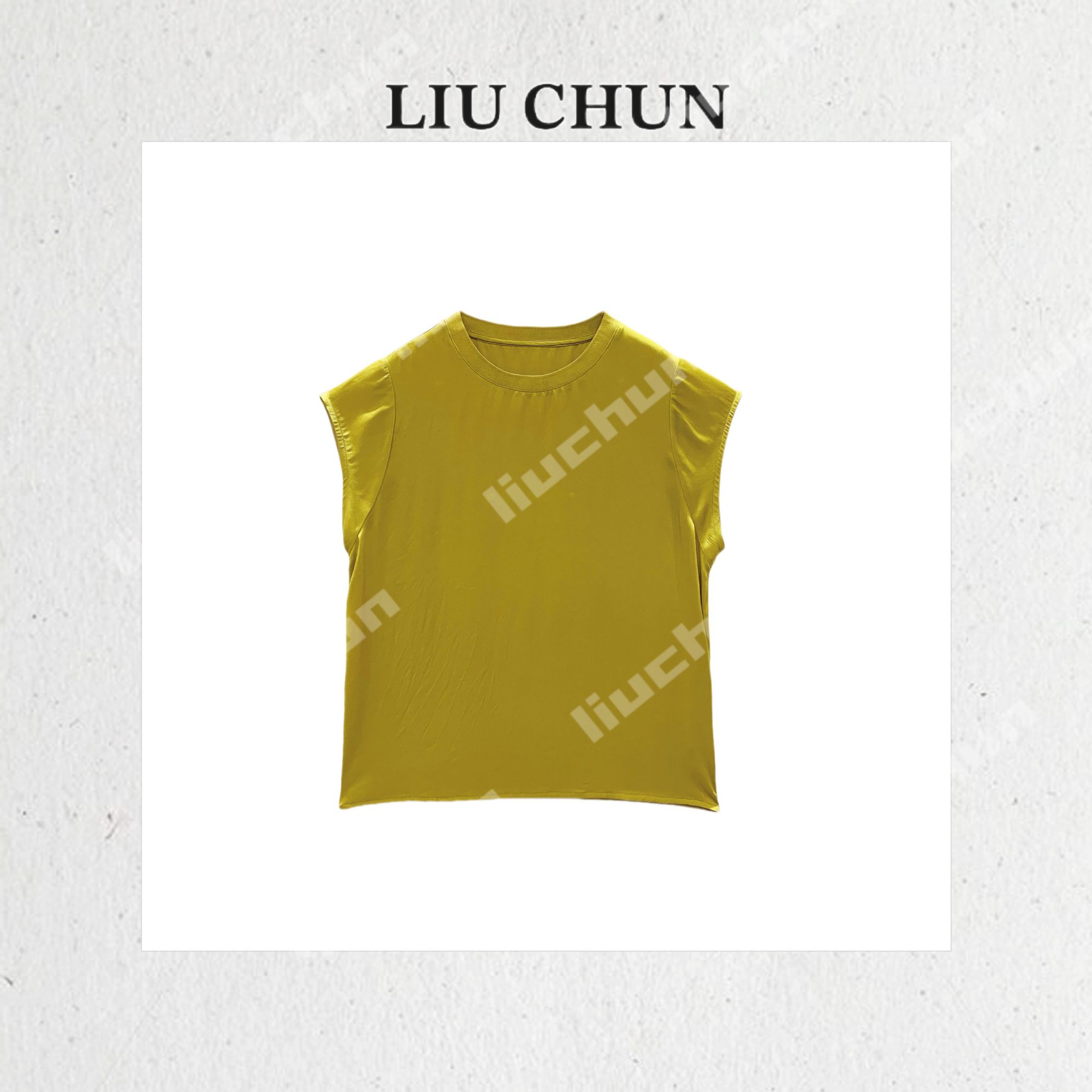 【圆领裁剪】CHUN家时尚夏季经典百搭桑蚕丝双乔T恤