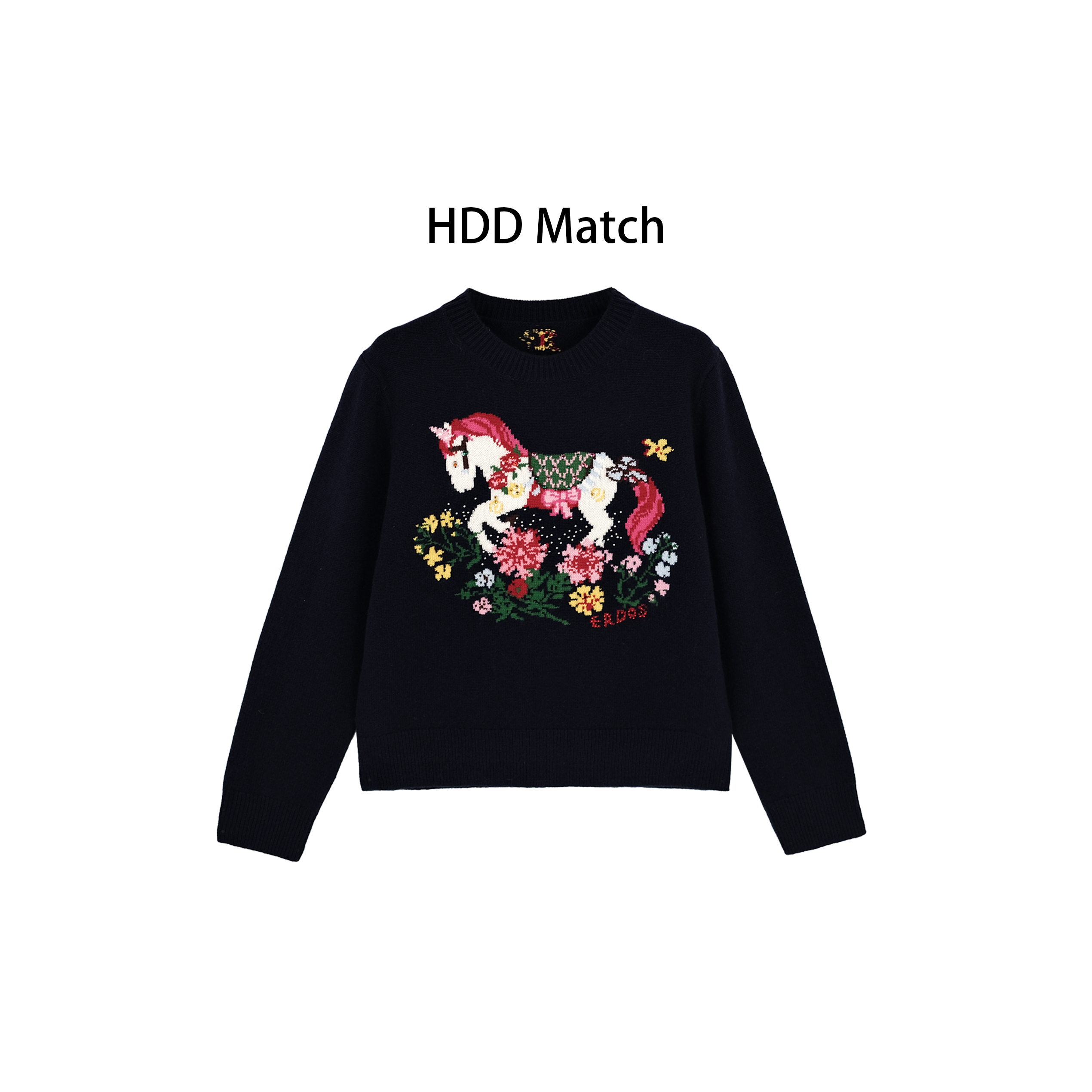 HDD- "天马行空" 羊毛 韩版花线针织定制小马毛衣上衣 Y9983