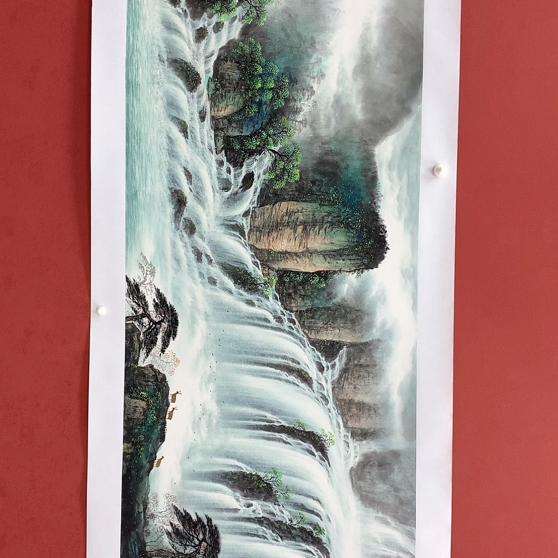 国画源**长国画作品欣赏小六尺