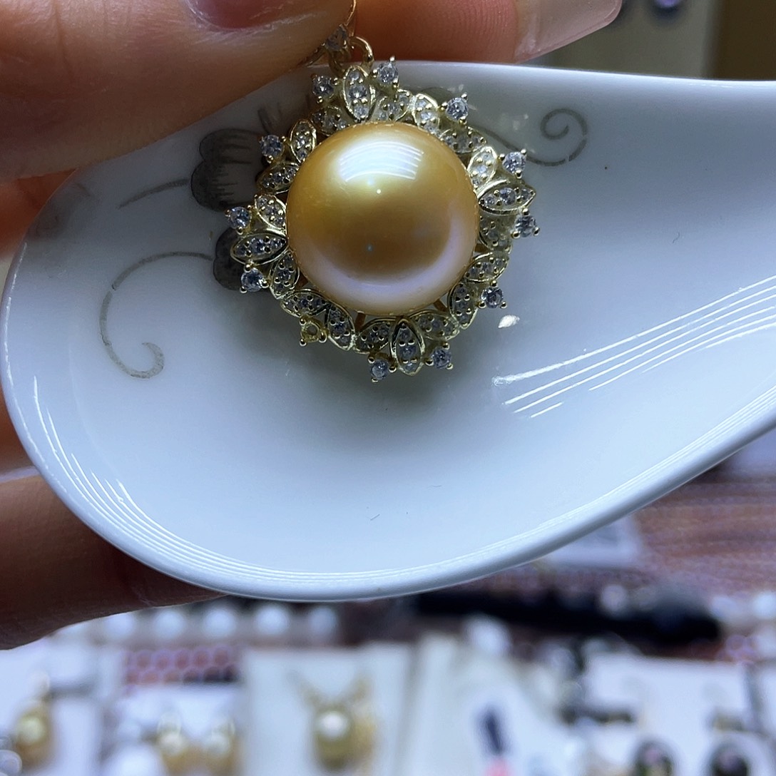 海水珍珠颈饰银S925镶嵌