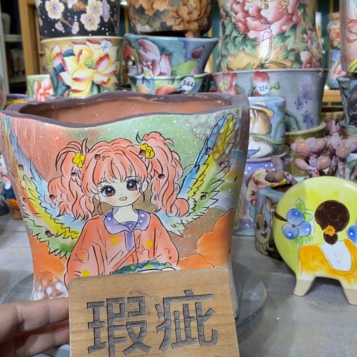 红陶景德镇艺术手绘作品