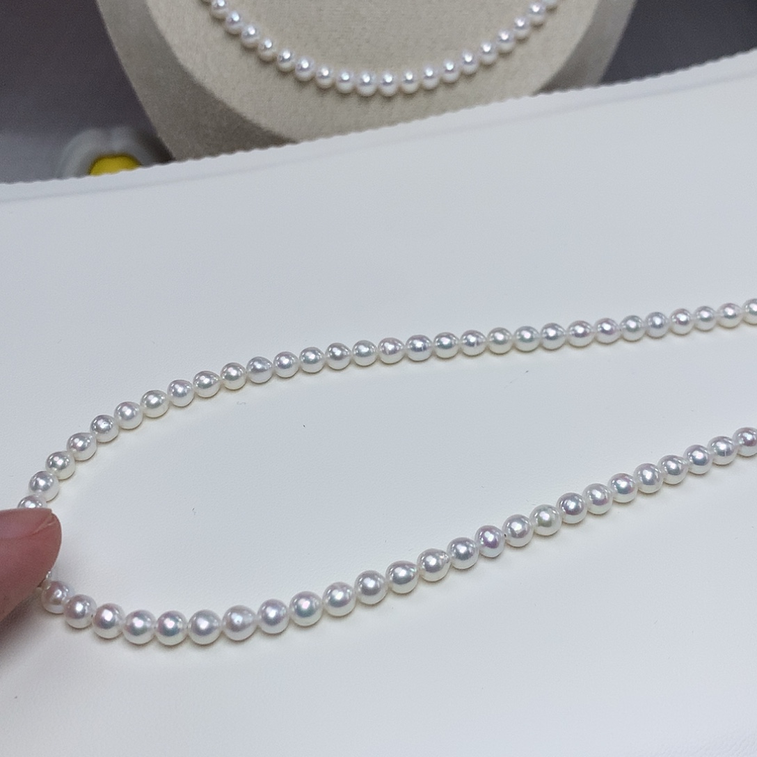 淡水珍珠银S925镶嵌耳环5mm