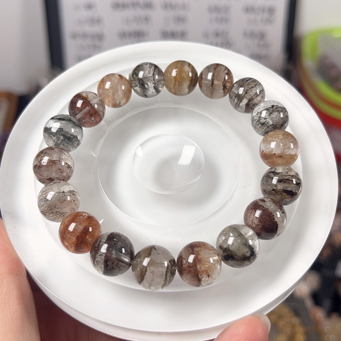 水晶手链未镶嵌彩幽灵11mm