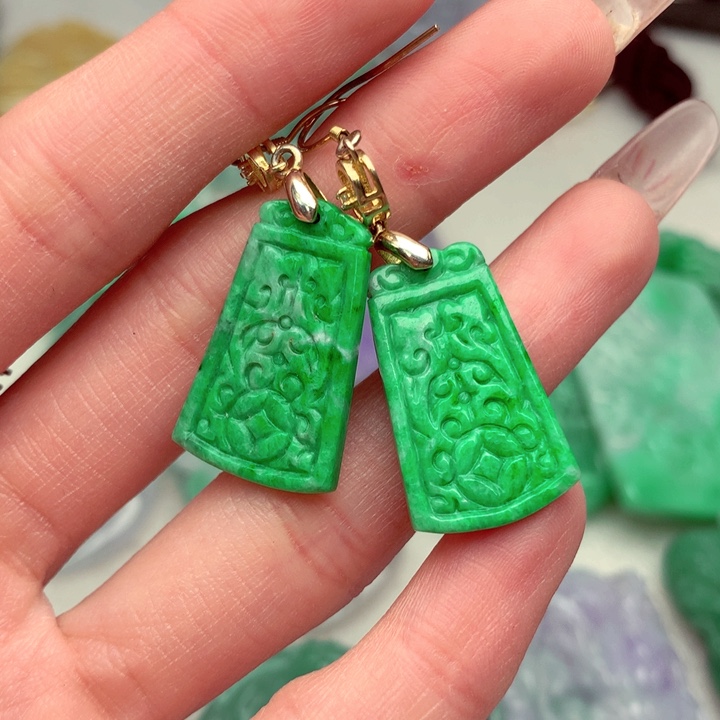 翡翠耳饰未镶嵌耳饰