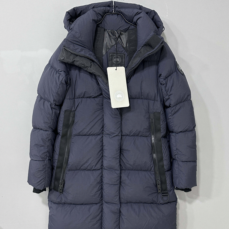 未使用 CANADA GOOSE Pastels深蓝色长款羽绒服/S码/16886