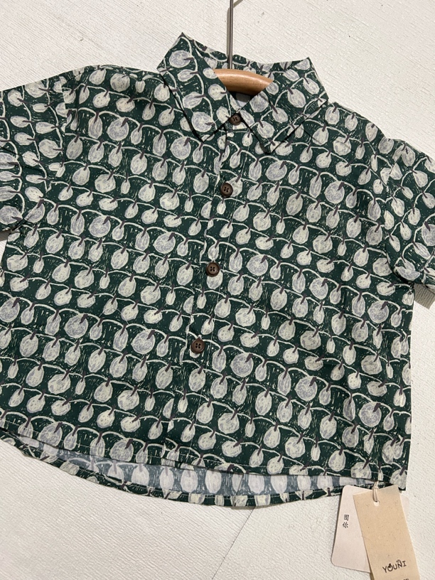 25221现货no退换，儿童韩系花衬衫