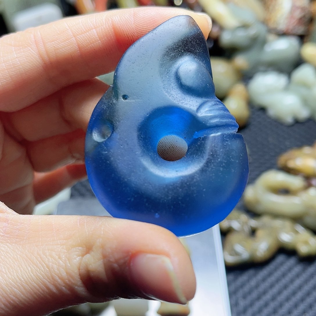 白玉菩提吊坠摆件