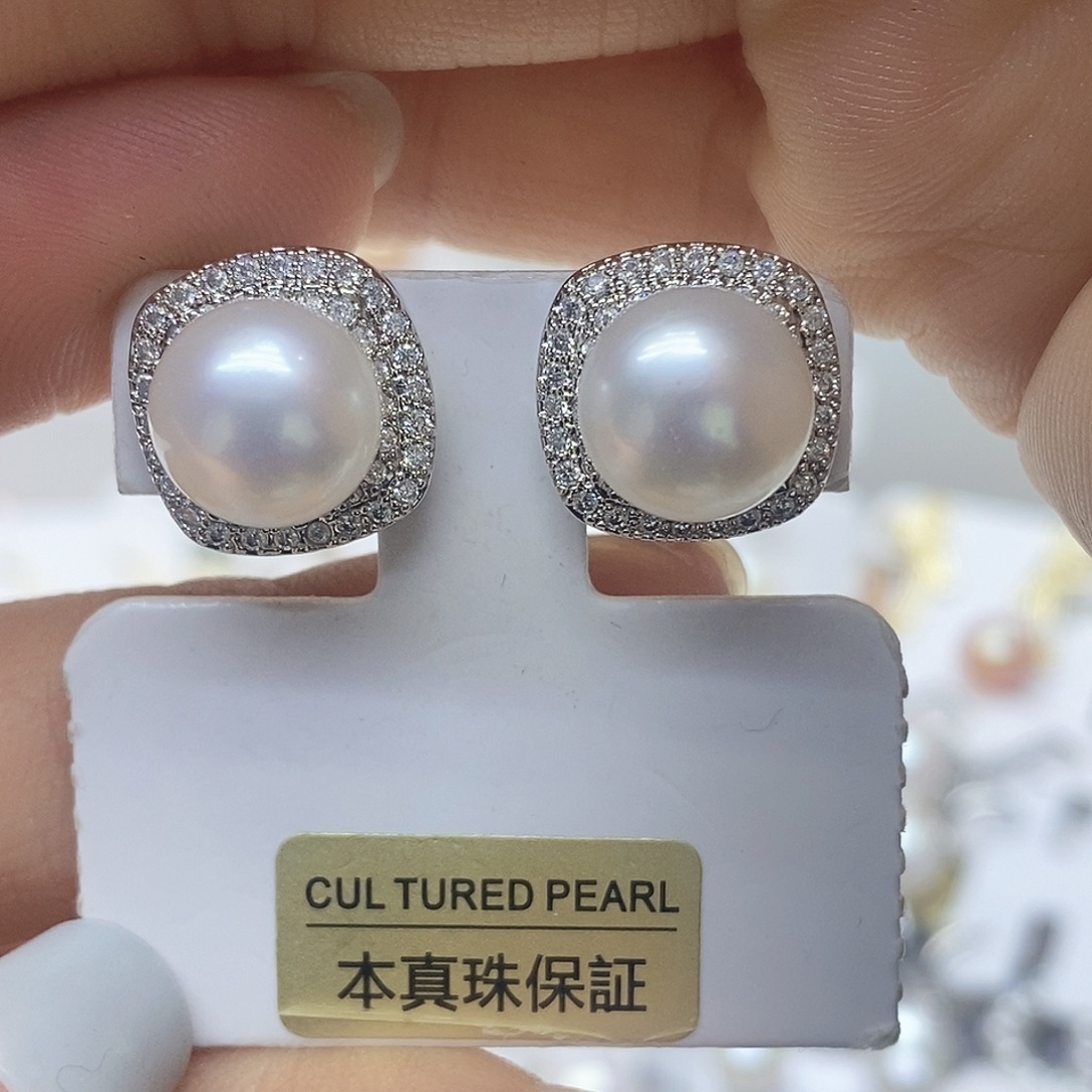 淡水珍珠耳钉未镶嵌