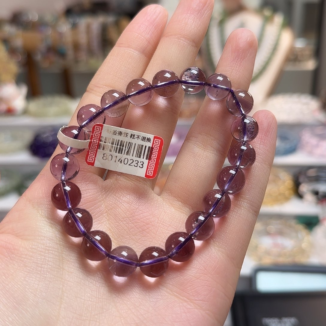 未镶嵌手链水晶233天然巴西紫水卡9.5