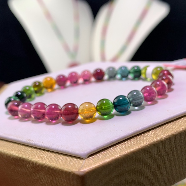 双色碧玺手链未镶嵌