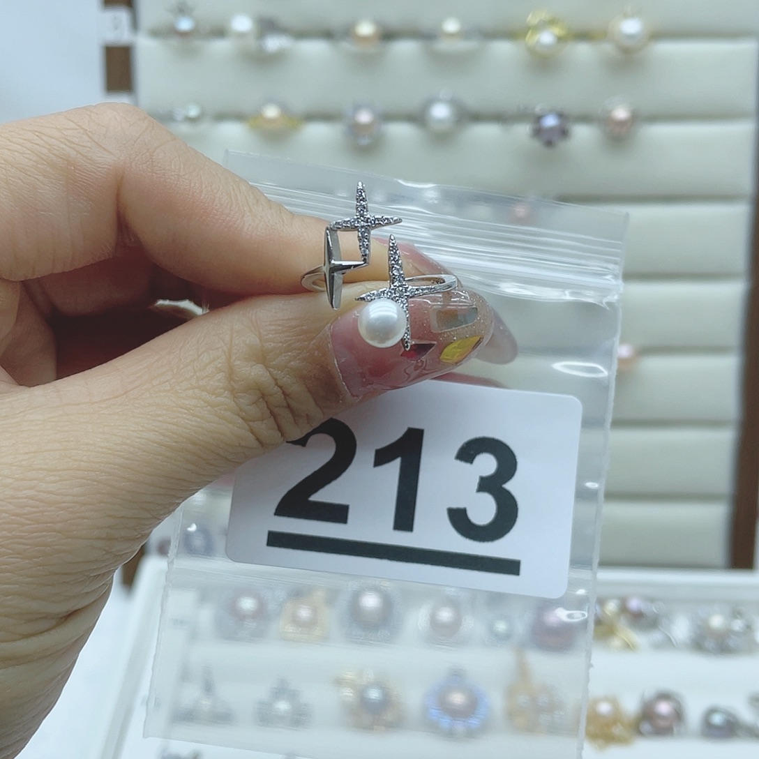 淡水珍珠珠宝奇石银S925镶嵌213