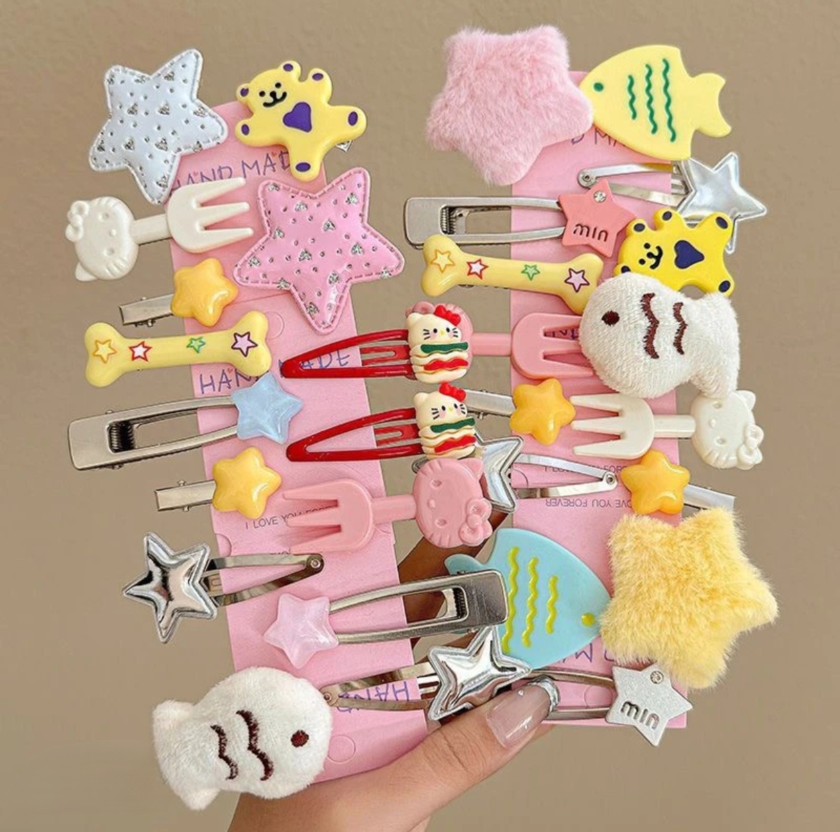 C01-C99直播间扣编码发夹发饰DIY发卡