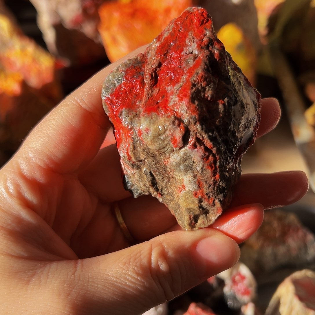 天然辰砂福利朱砂毛料