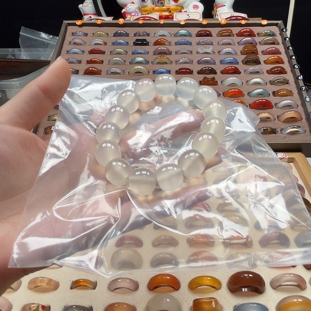 暮***归玛瑙/玉髓未镶嵌戒指