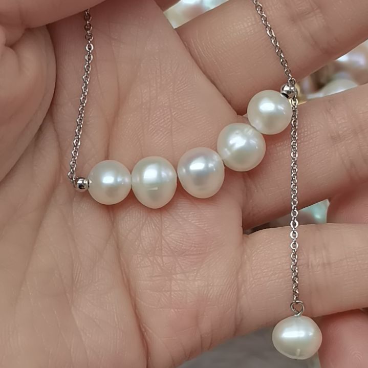 颈饰淡水珍珠合金