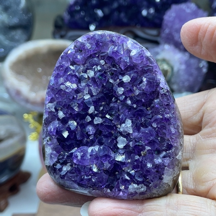 紫晶大型摆件（非配饰）银S925镶嵌