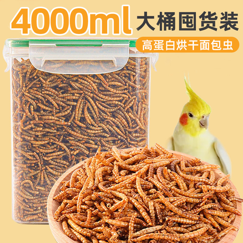 鹦鹉粮食面包虫干鹦鹉饲料虎皮玄凤八哥训练奖励小零食营养虫干