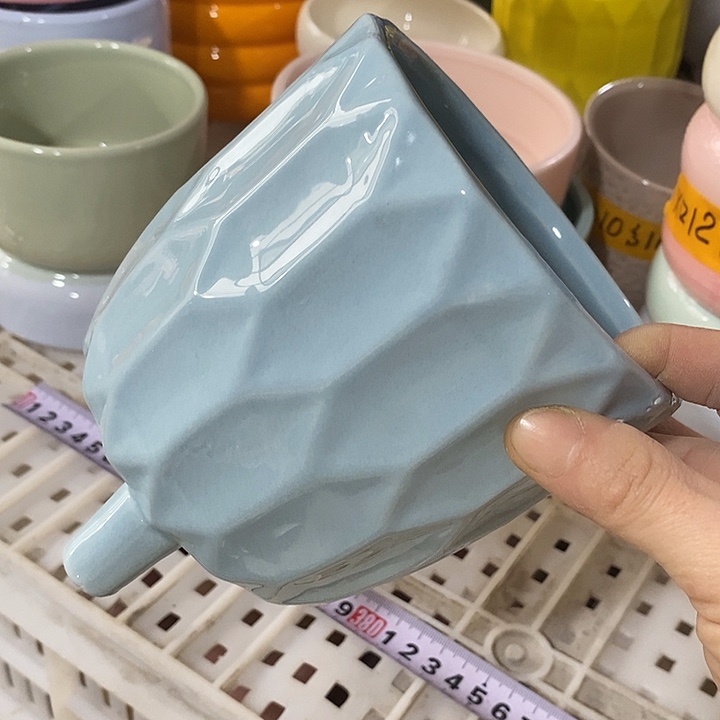 陶盆有孔 瑕疵针孔漏釉介意勿拍外口 12外高13