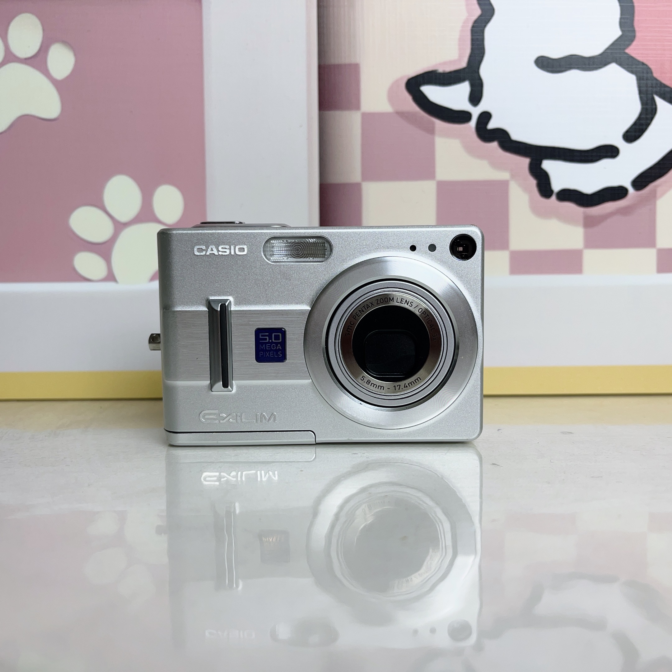 95新 Casio/卡西欧 z55中文500w像素3倍变焦自带磨皮爆款ccd相机