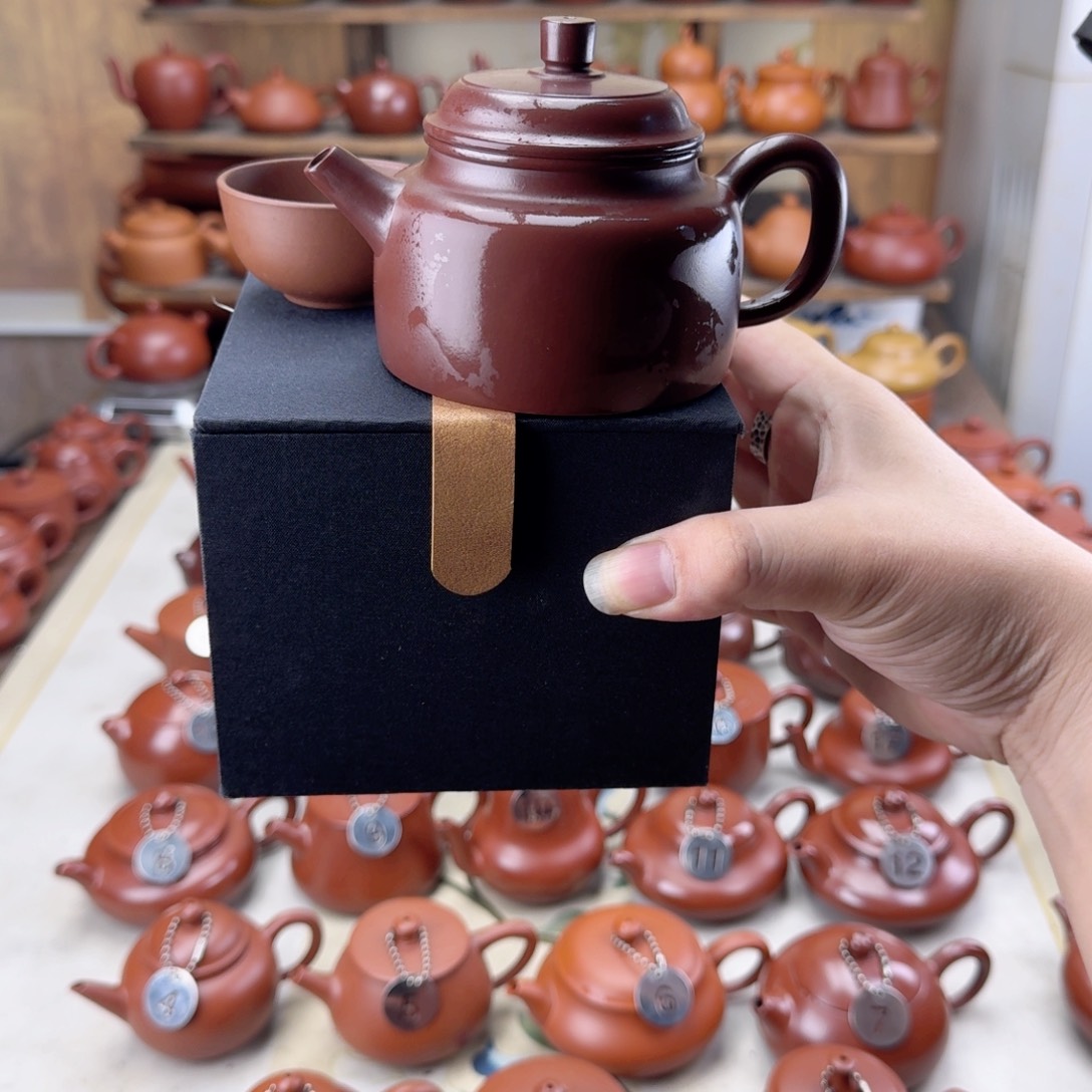 紫砂茶壶200cc紫泥水磨德钟壶