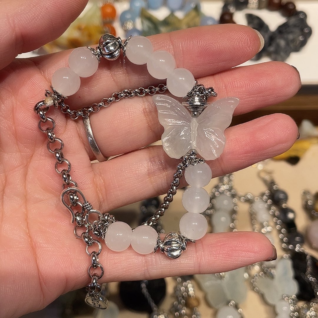 蛇纹石玉合金颈饰