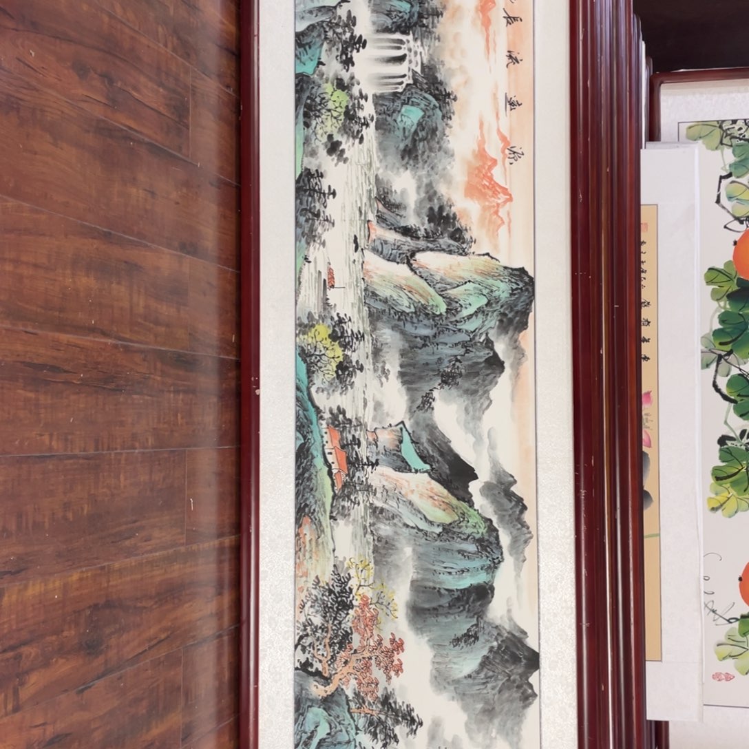国画带框尺寸48*163厘米