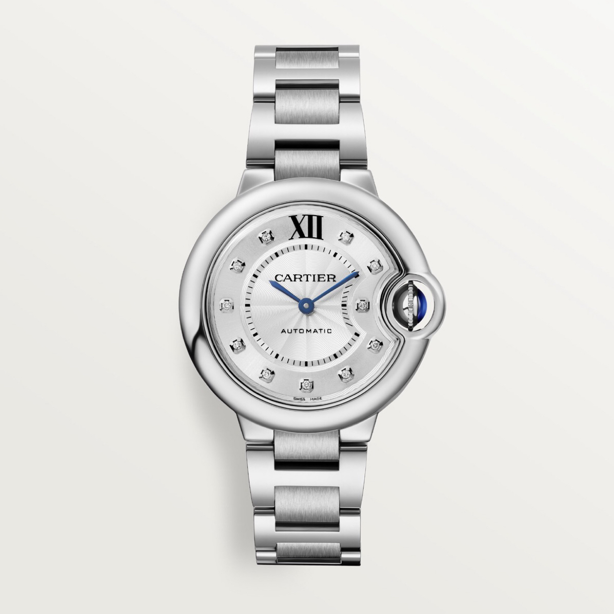 99新 Cartier/卡地亚 蓝气球W4BB0021自动机械33mm专柜价60500