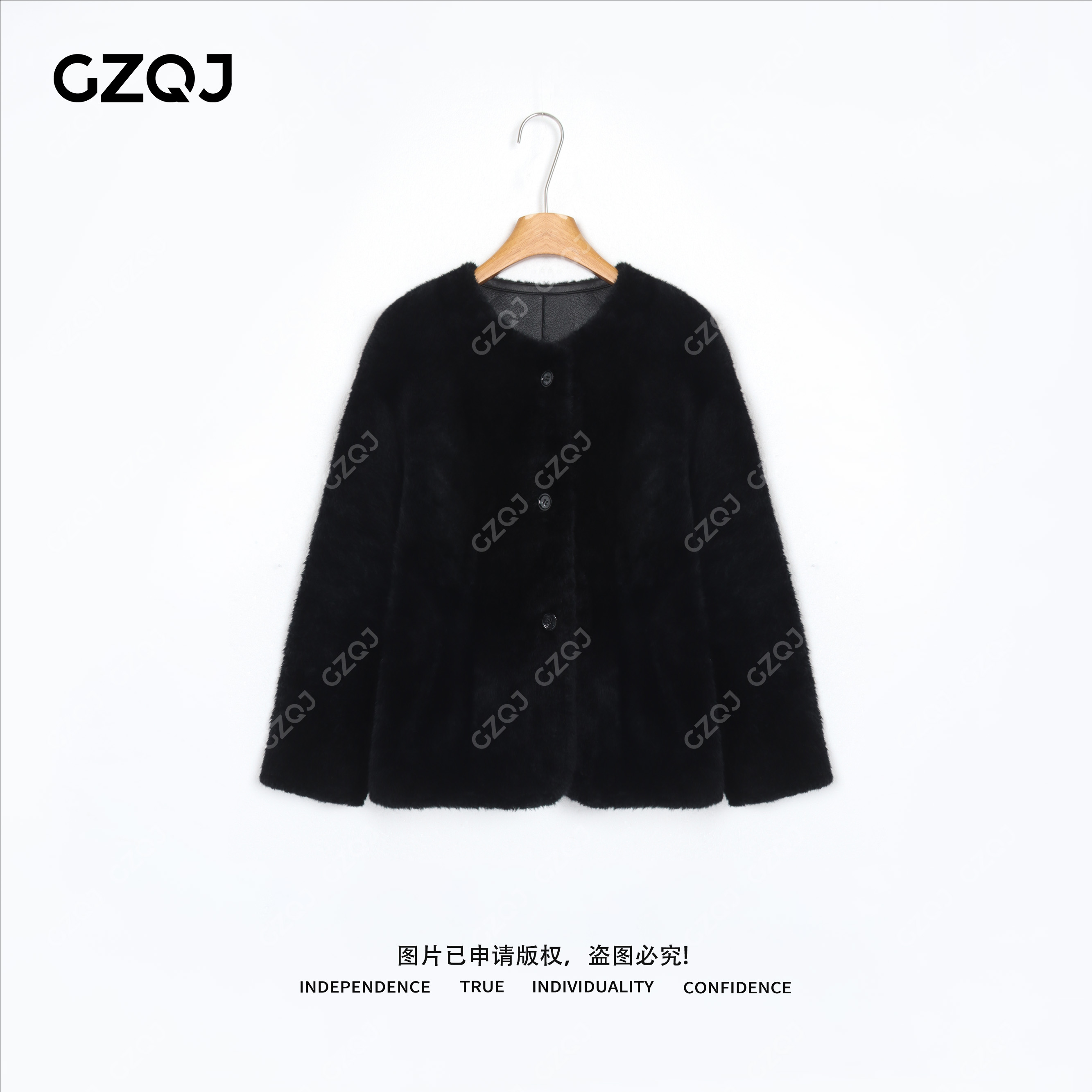 老琴私服【冬日恋歌】正反两穿进口拉贡羊皮毛一体皮草外套女冬3533