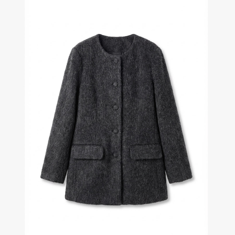 【双双优选】短款收腰毛呢外套02877~BH