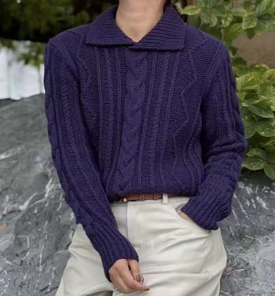 织（翻领小麻花） 手编羊驼绒线 粗毛线手编羊驼绒线，一团二两