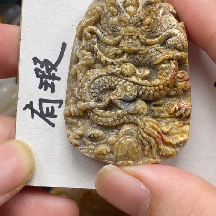 硅化珊瑚（珊瑚玉）未镶嵌颈饰