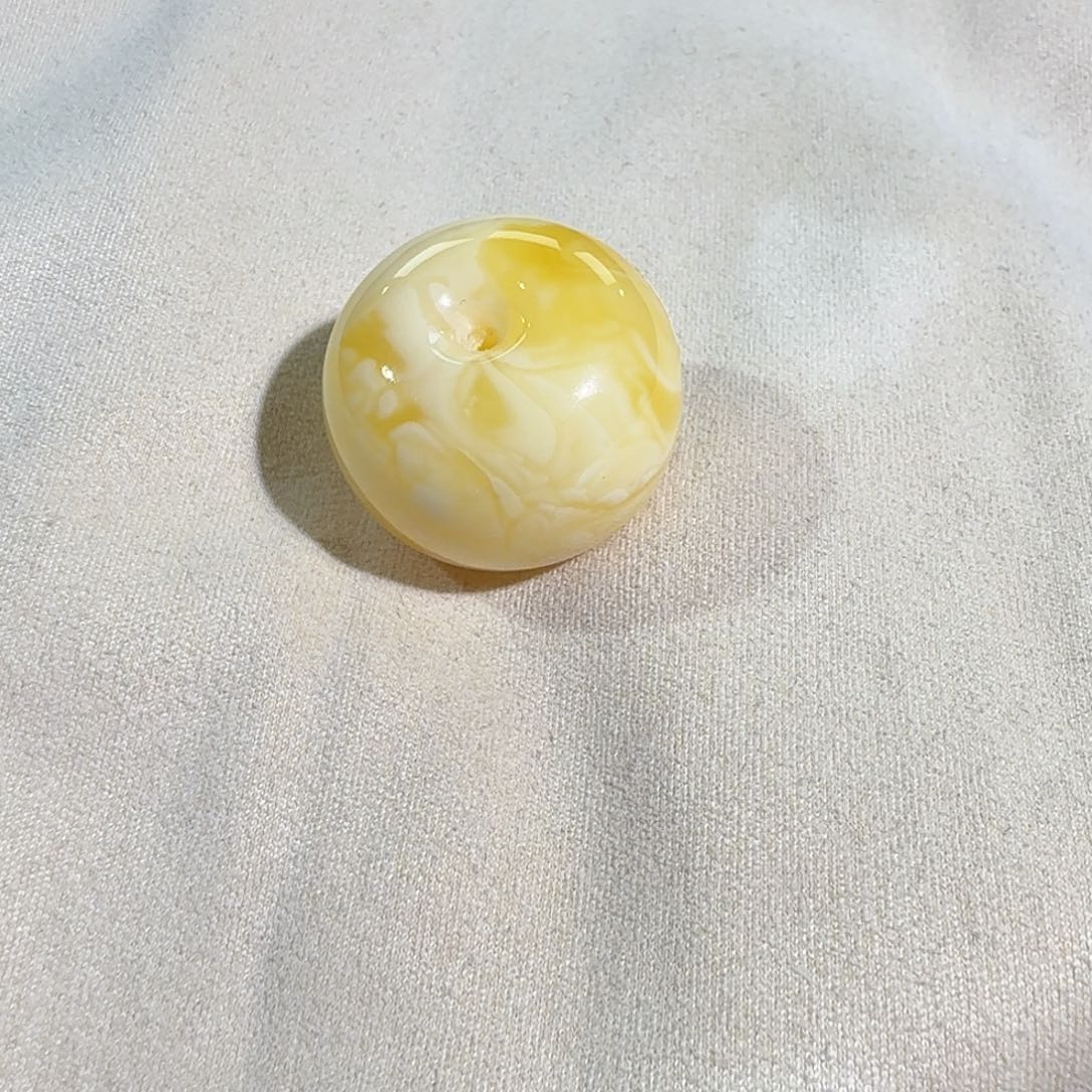 琥珀手链未镶嵌27X20m焦皮白花蜡扣子9.5