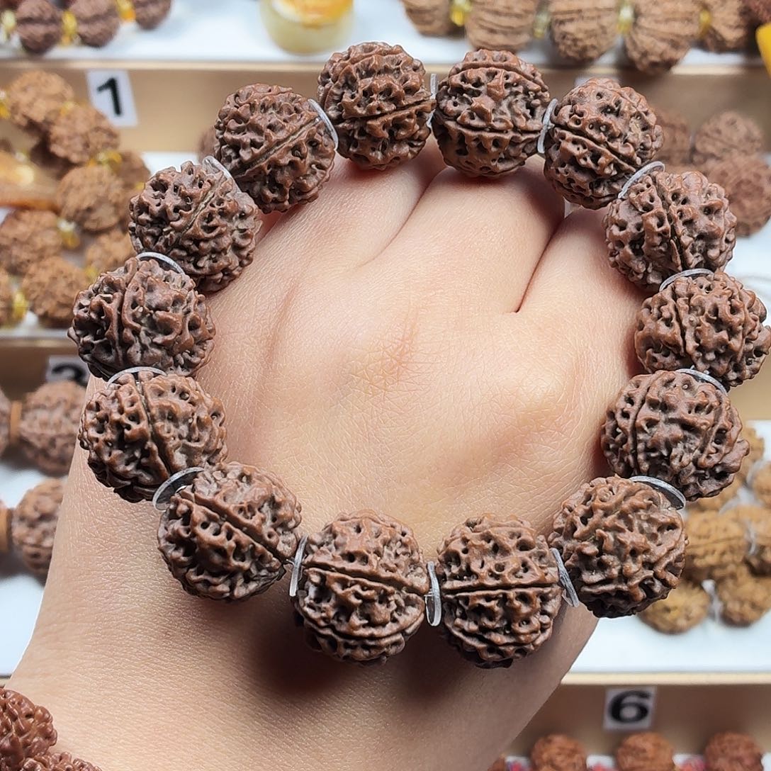 来***长金刚菩提手串精品老6瓣蜂窝